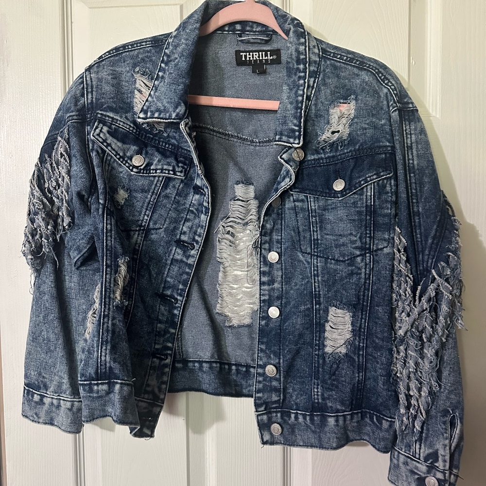 Thrill Blue Jean Jacket Classic Denim Style